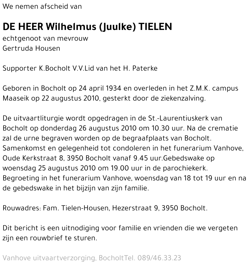 Wilhelmus Tielen