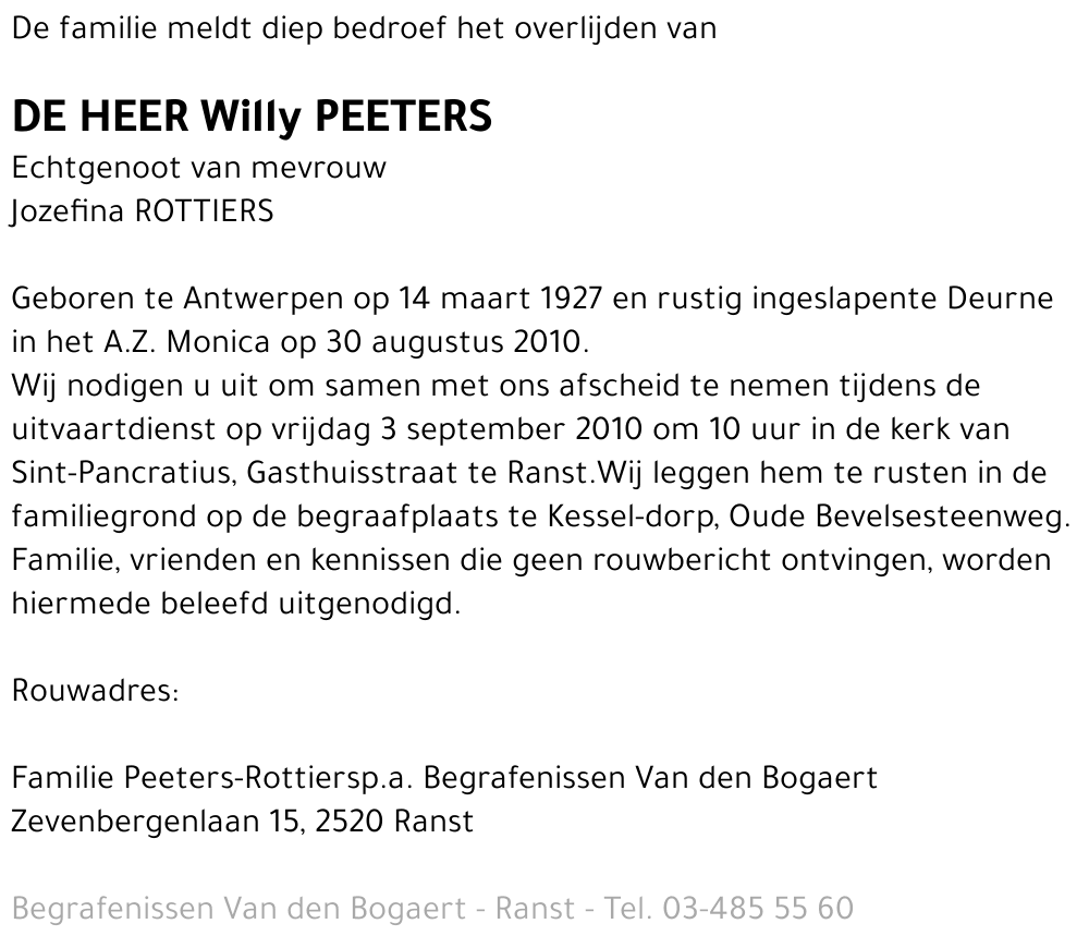 Willy Peeters