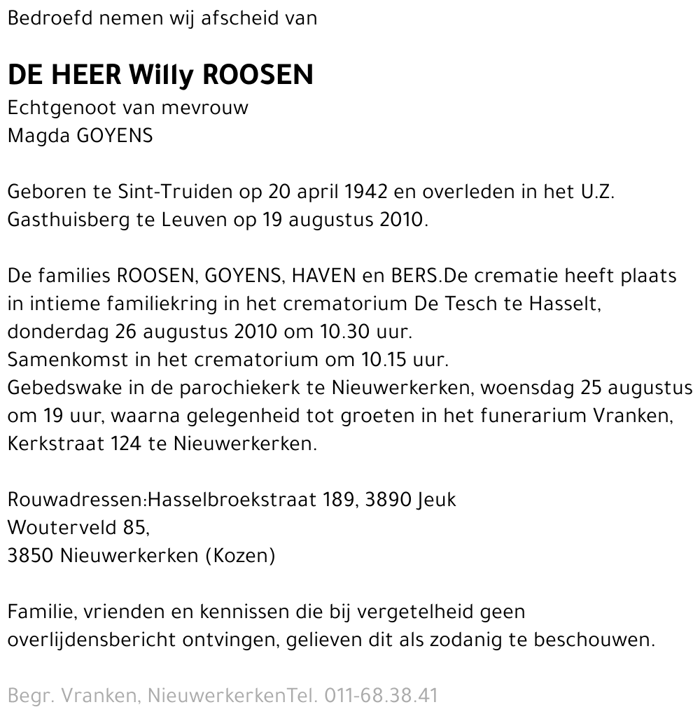 Willy Roosen