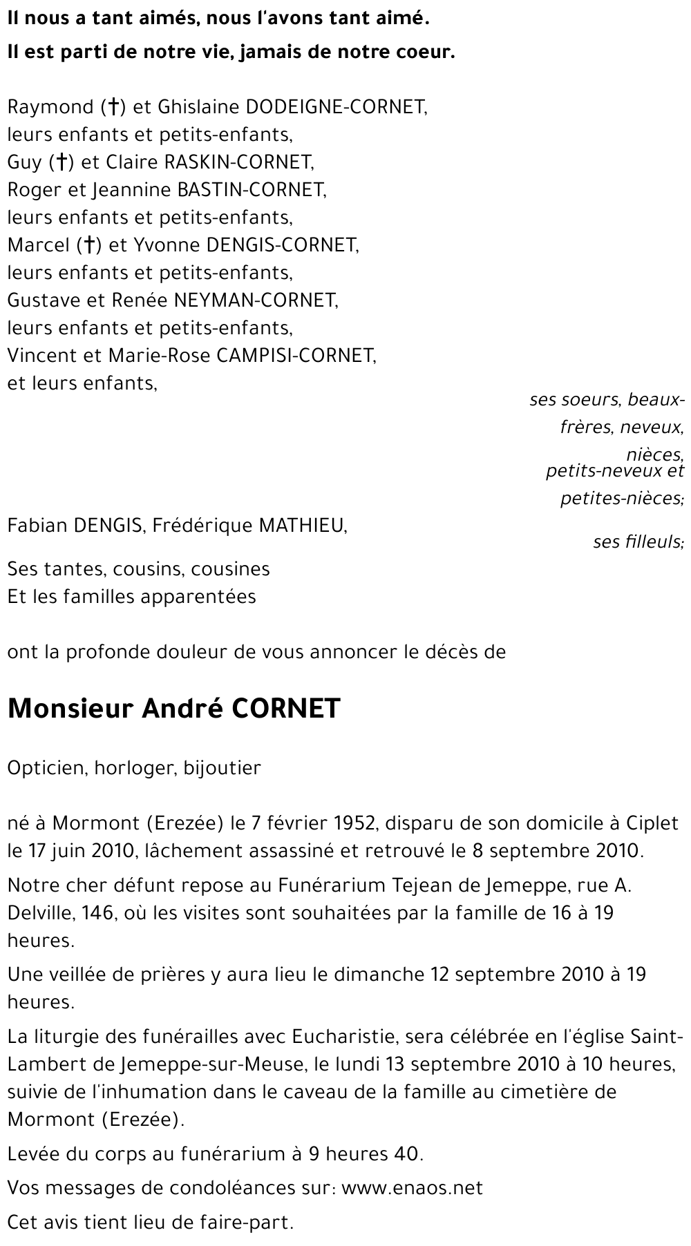 André CORNET