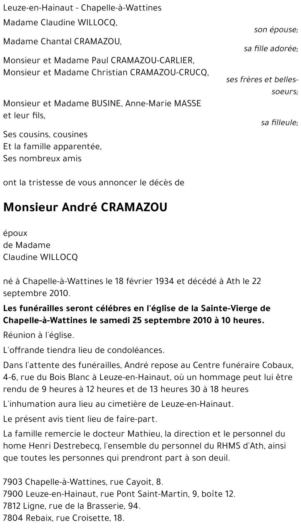 André Cramazou