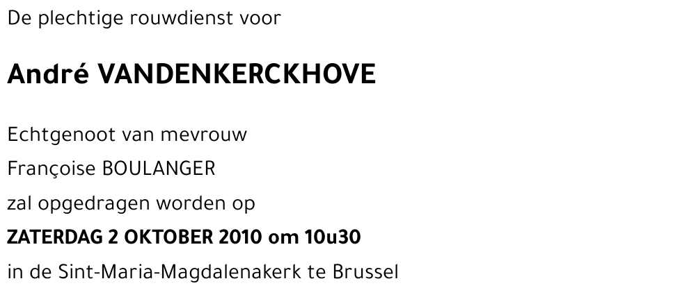 André VANDENKERCKHOVE
