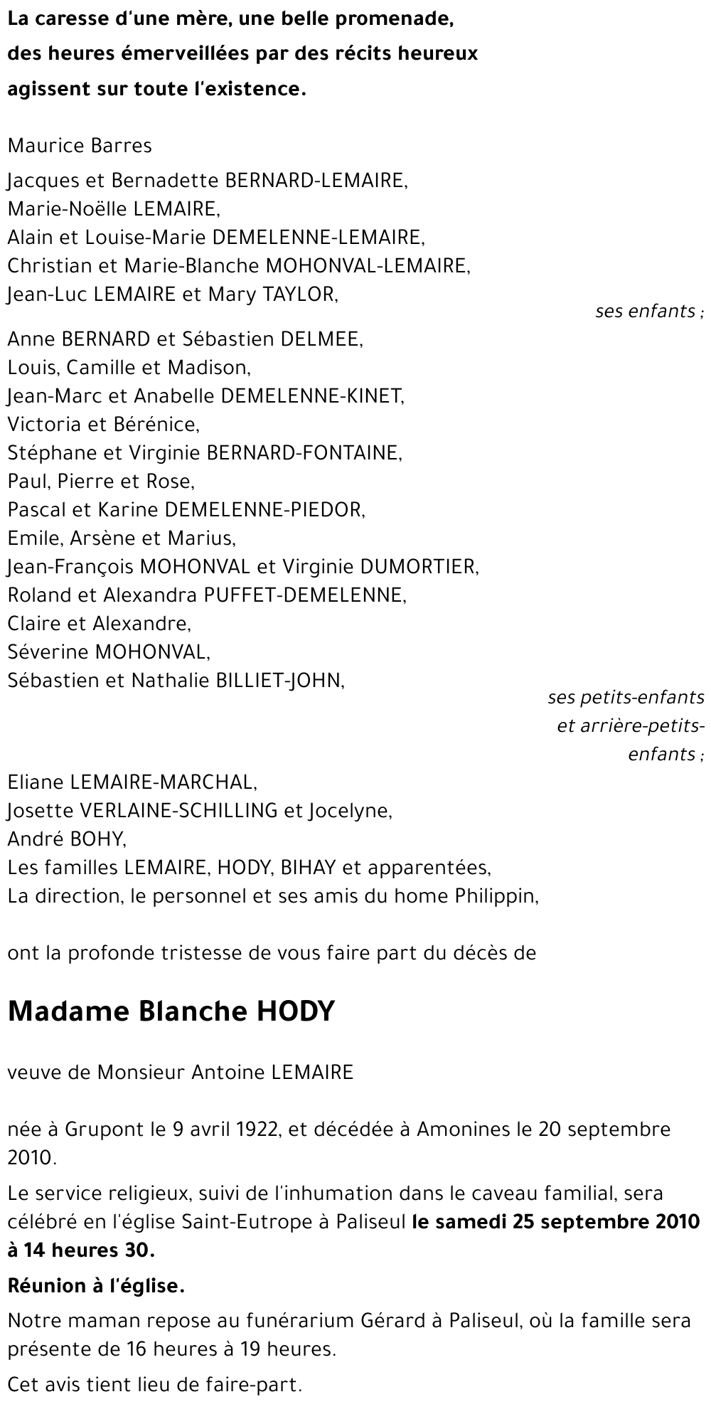 Blanche HODY