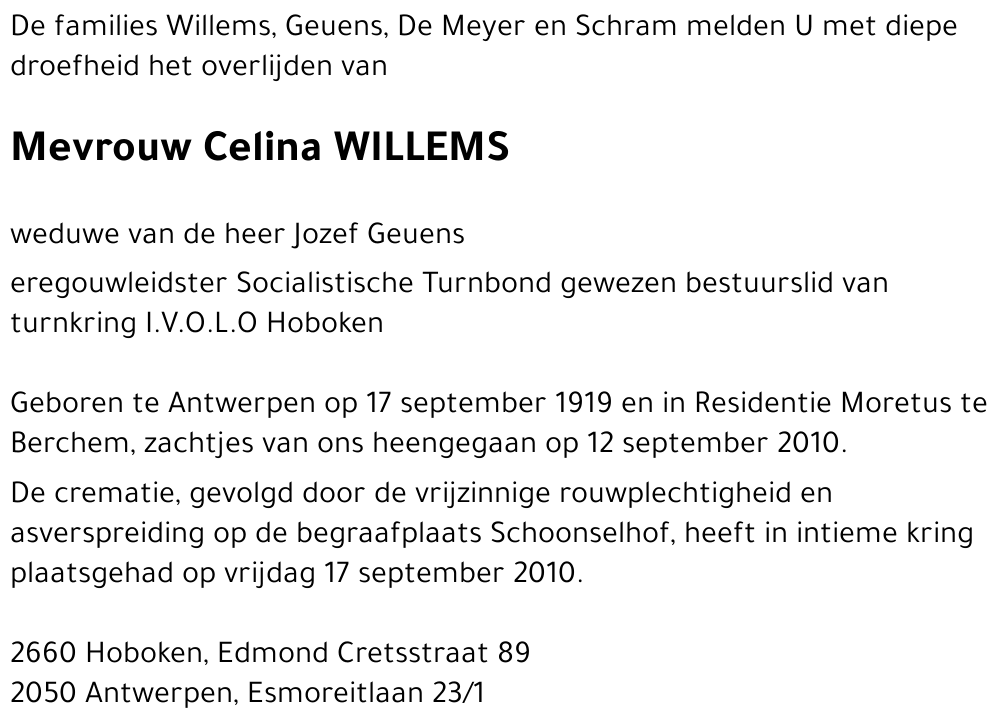 Celina WILLEMS