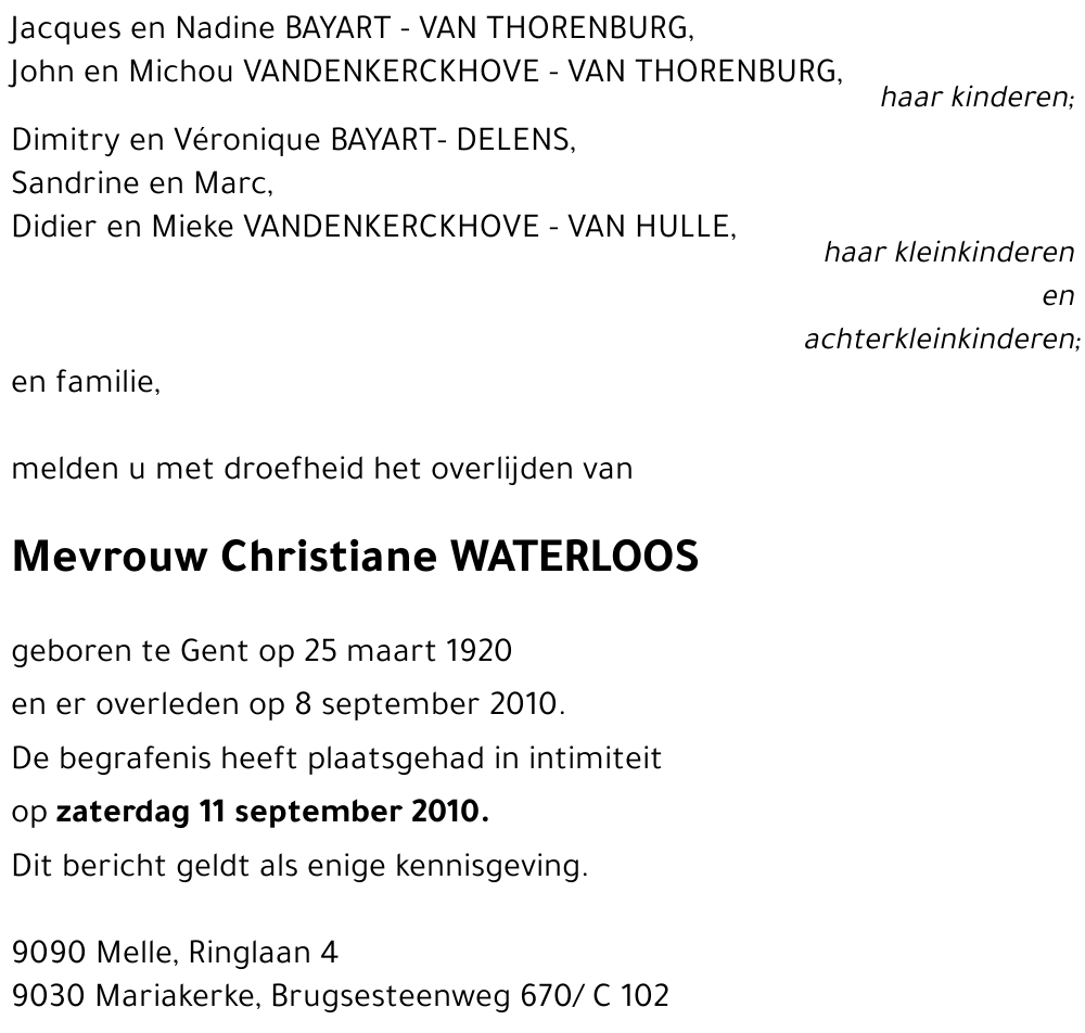 Christiane WATERLOOS