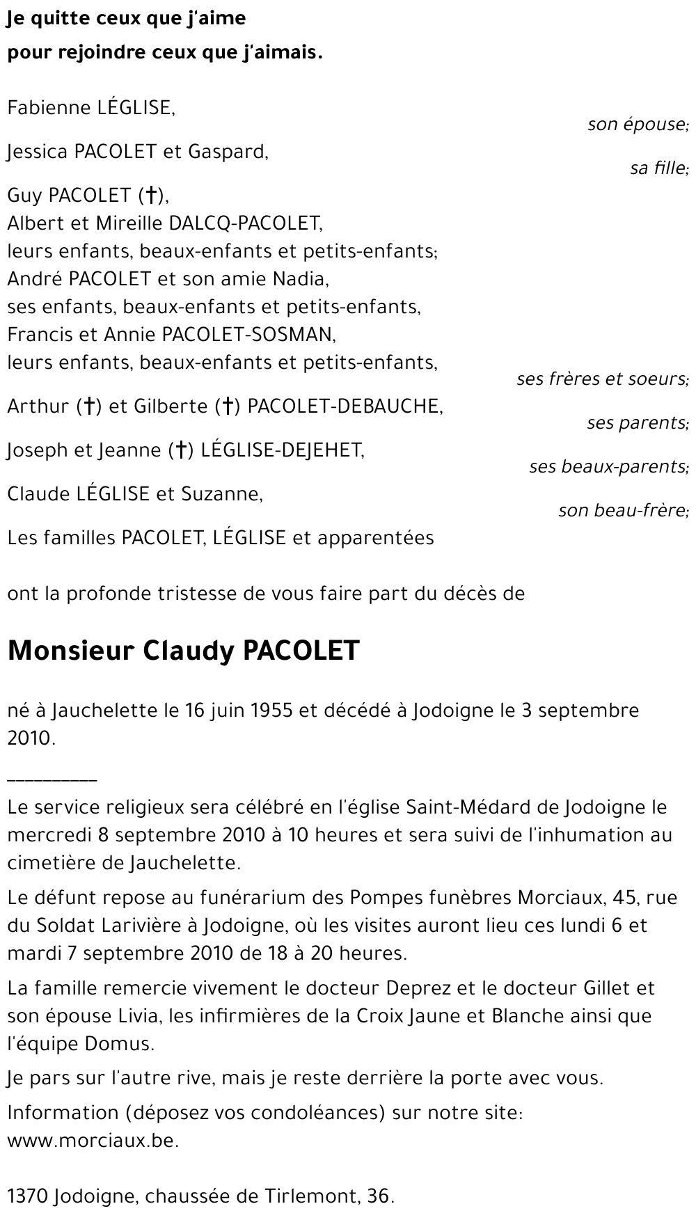 Claudy PACOLET