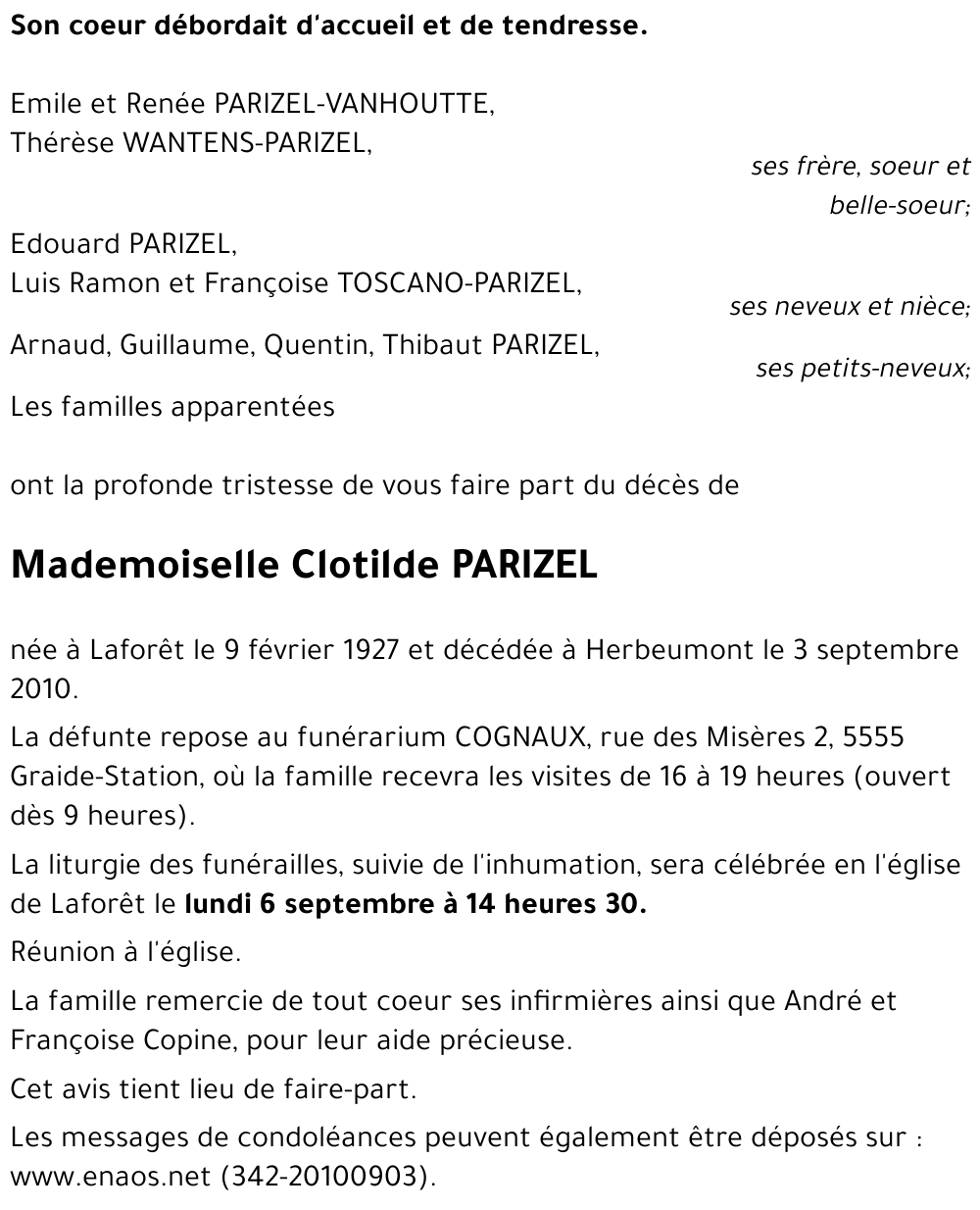 Clotilde PARIZEL