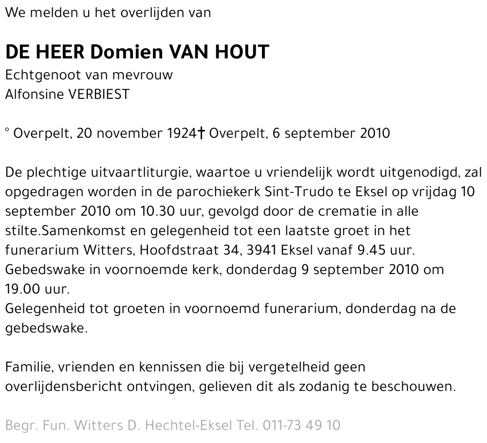 Domien Van Hout