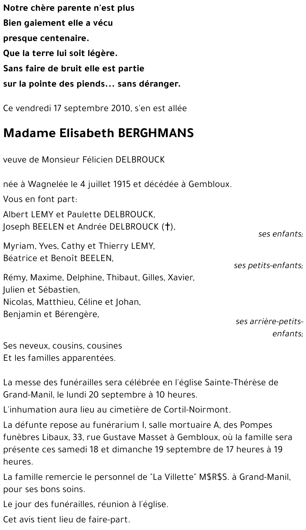 Elisabeth BERGHMANS