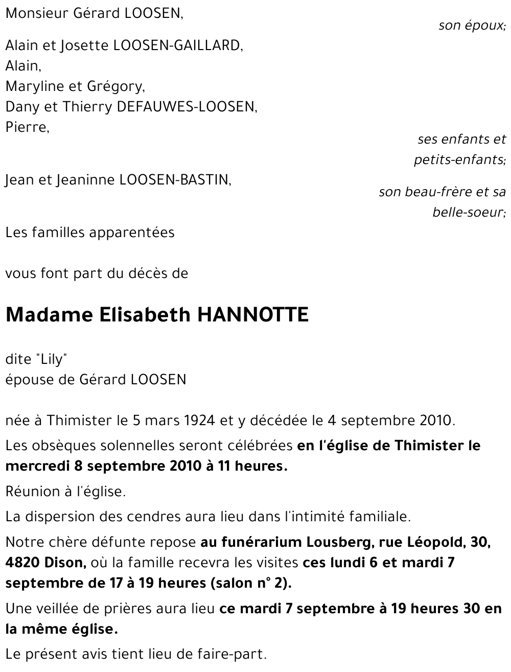 Elisabeth HANNOTTE