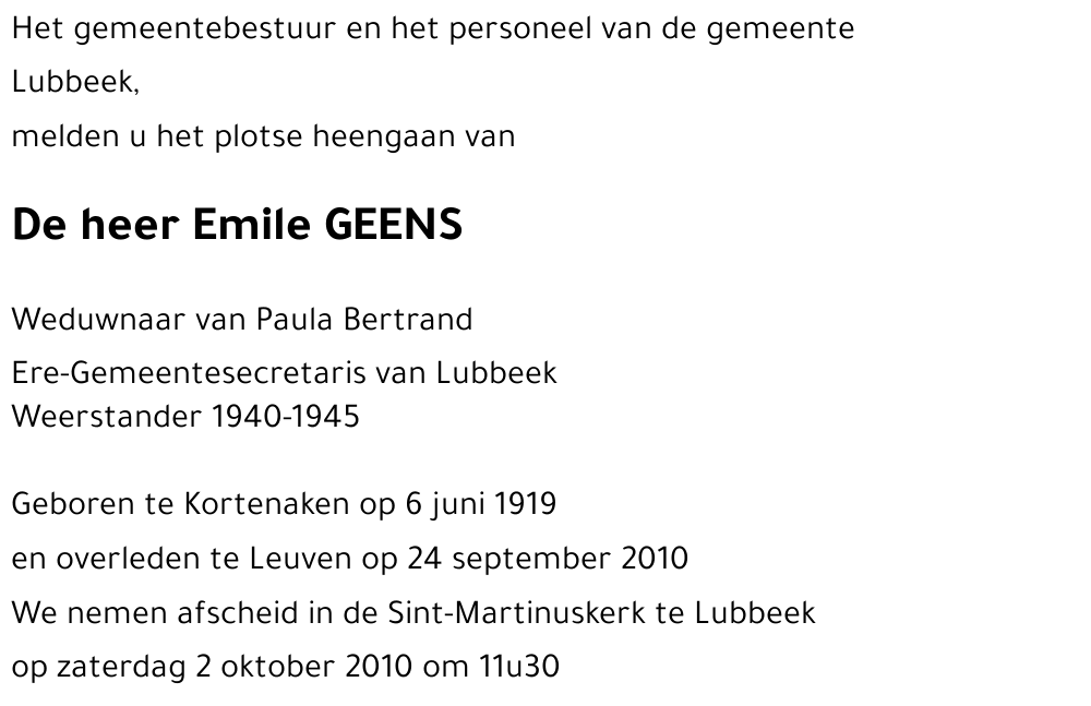 Emile GEENS