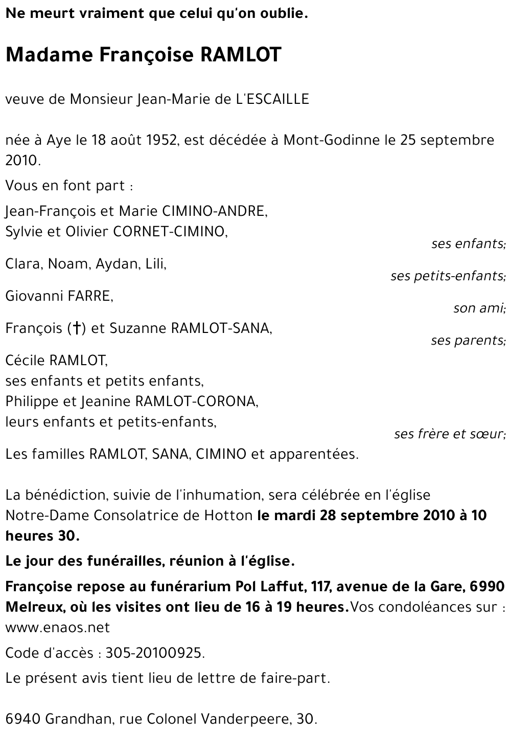 Françoise RAMLOT