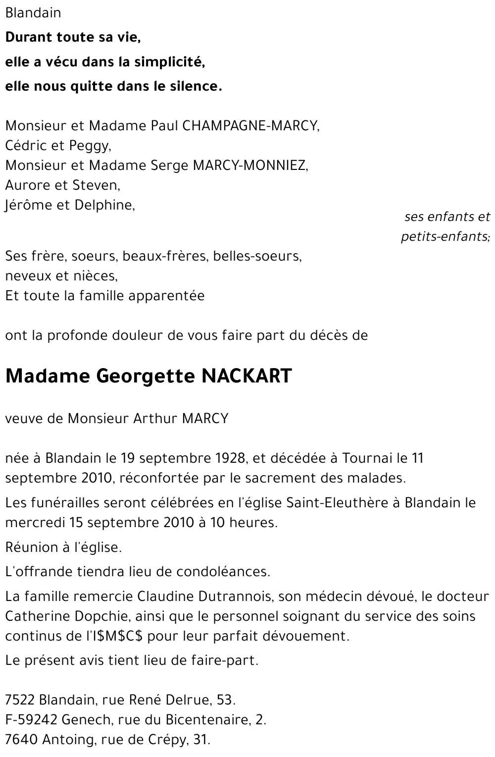 Georgette NACKART