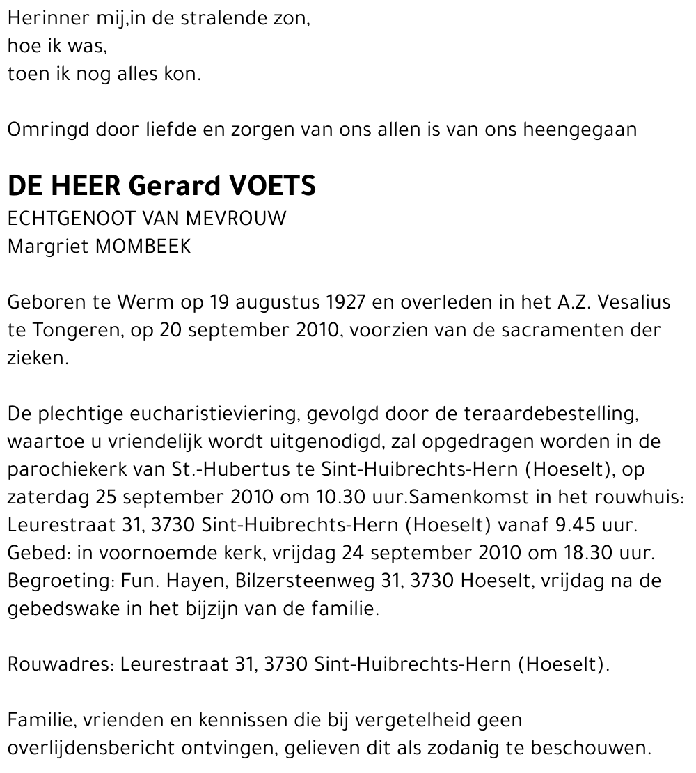 Gerard Voets