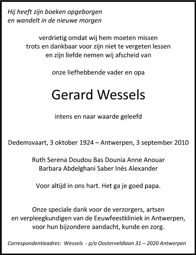 gerhardus Wessels