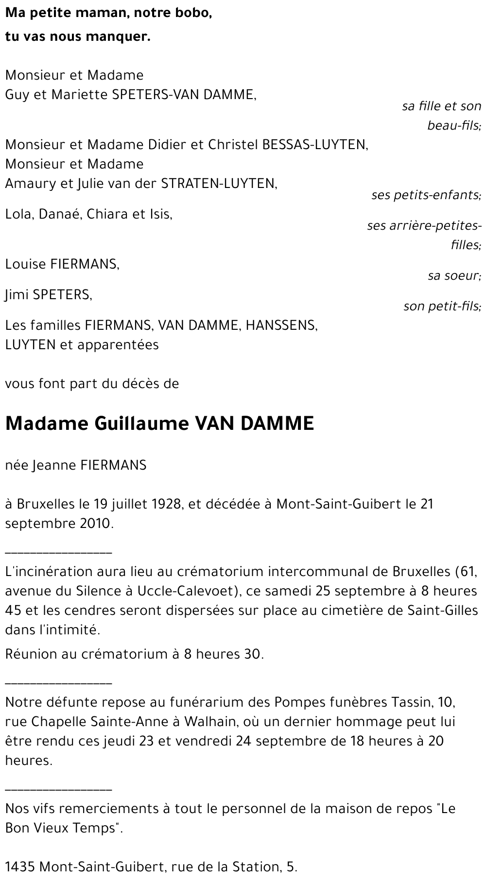 Guillaume VAN DAMME
