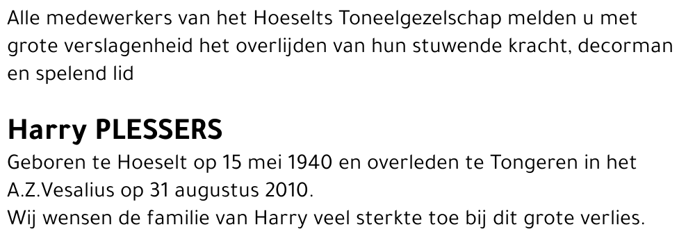 Harry Plessers