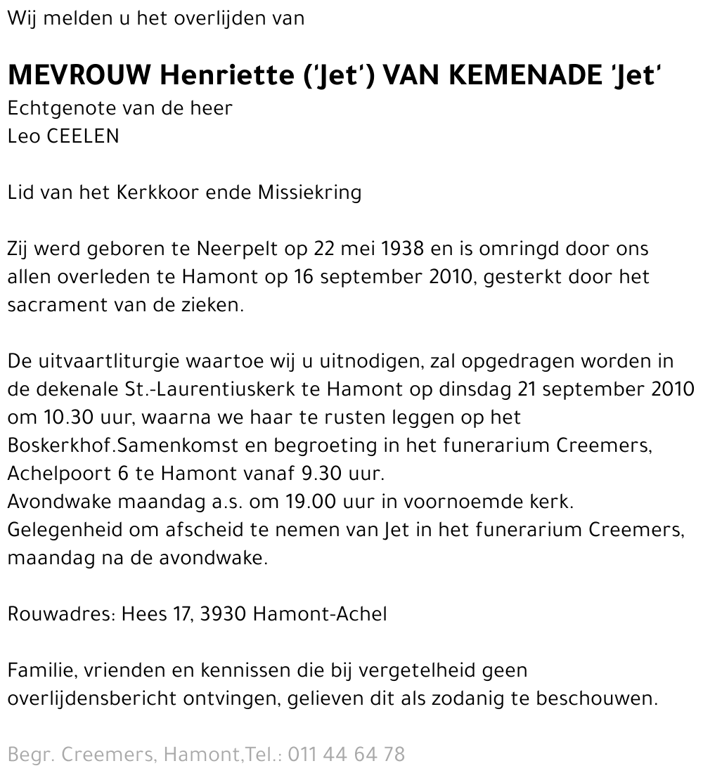 Henriette Van Kemenade