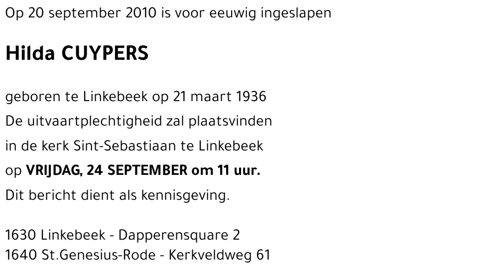 Hilda CUYPERS