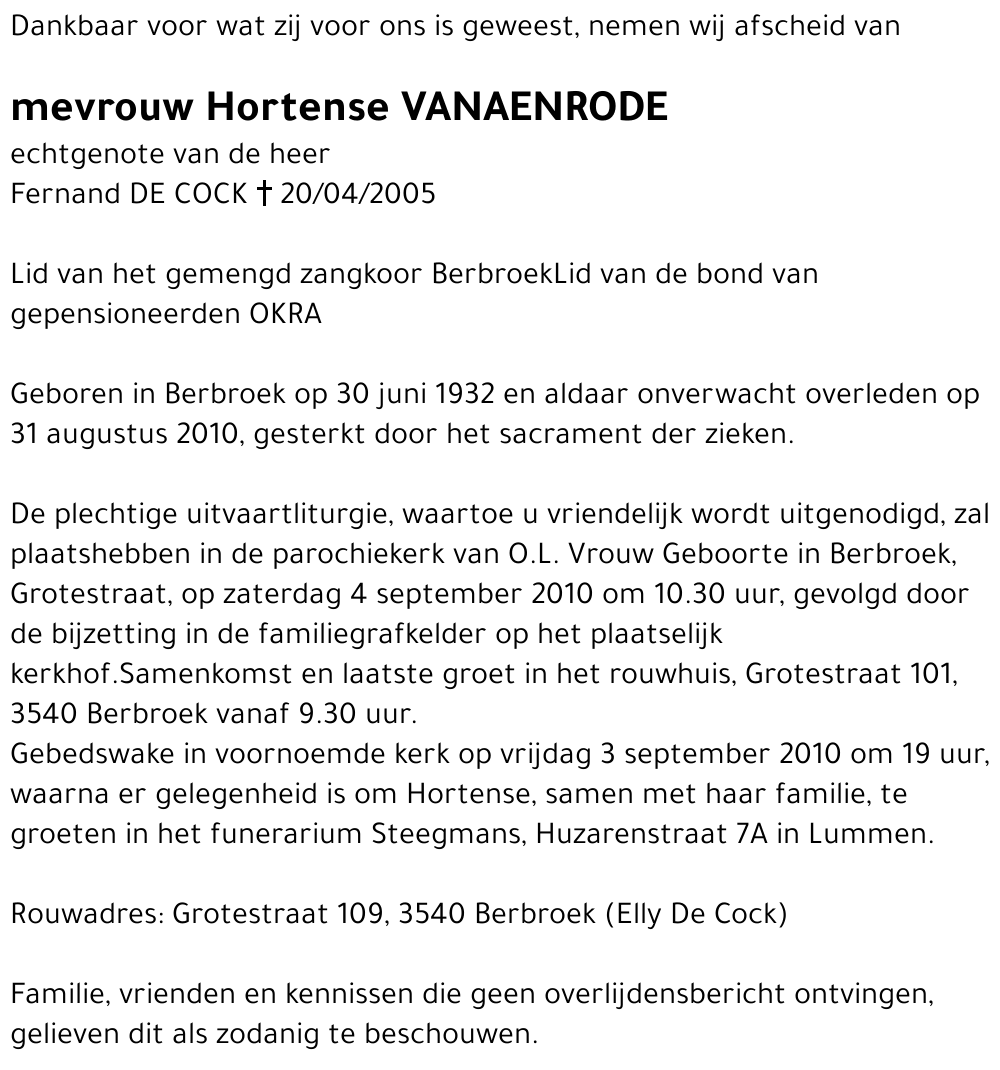 Hortense Vanaenrode