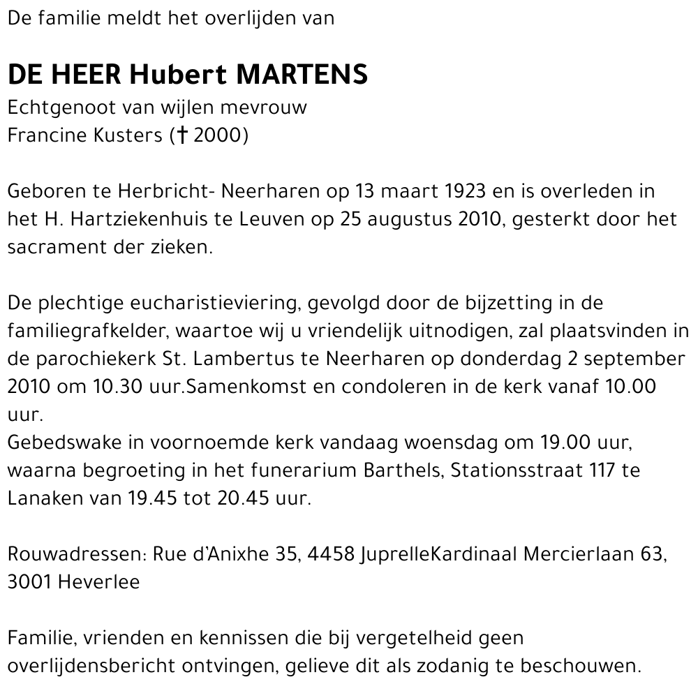 Hubert Martens