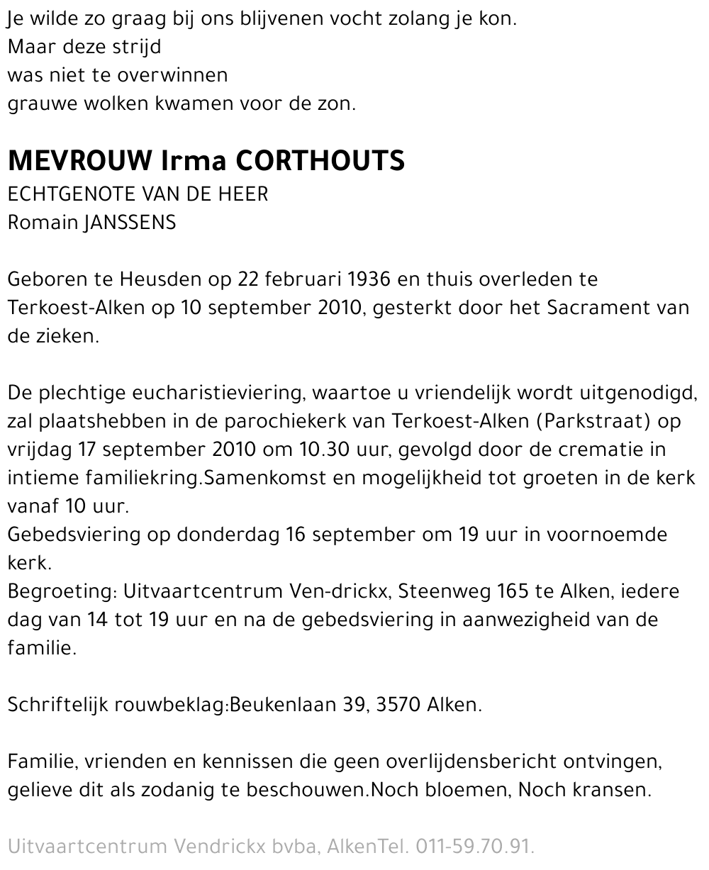 Irma Corthouts