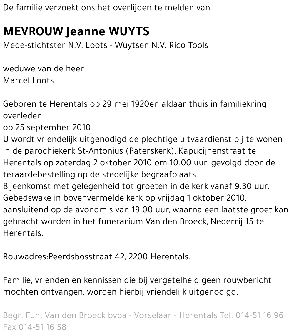 Jeanne Wuyts