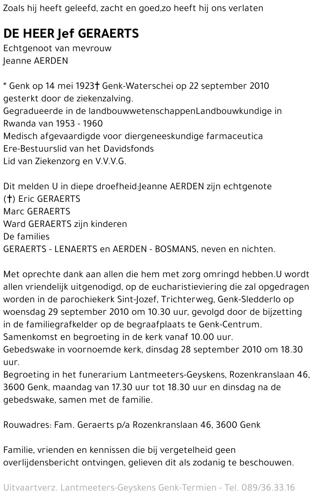 Jef GERAERTS