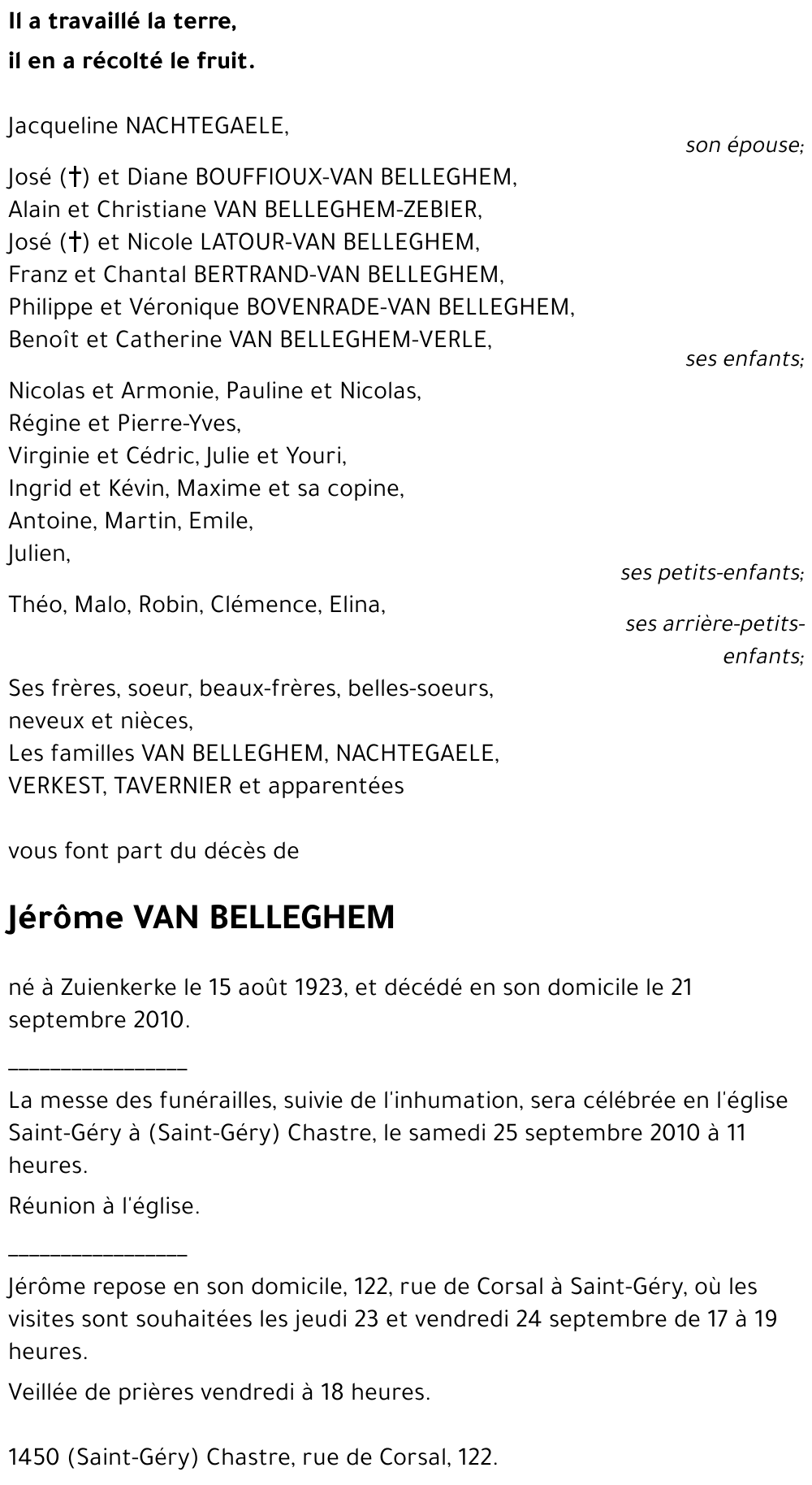 Jérôme VAN BELLEGHEM