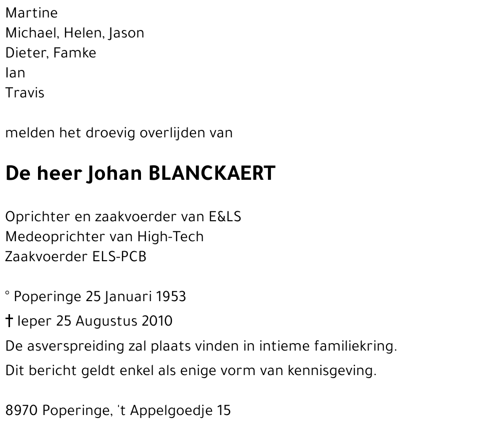 Johan BLANCKAERT