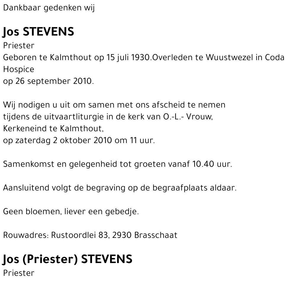Jos Stevens