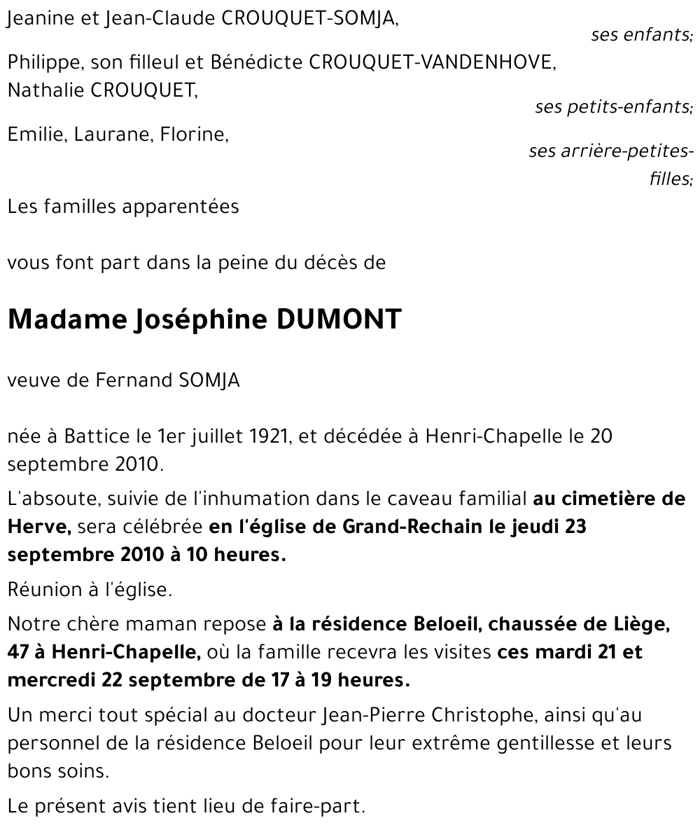 Joséphine DUMONT