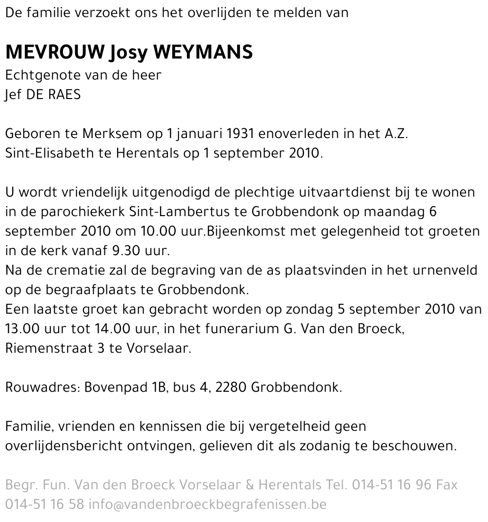 Josy Weymans