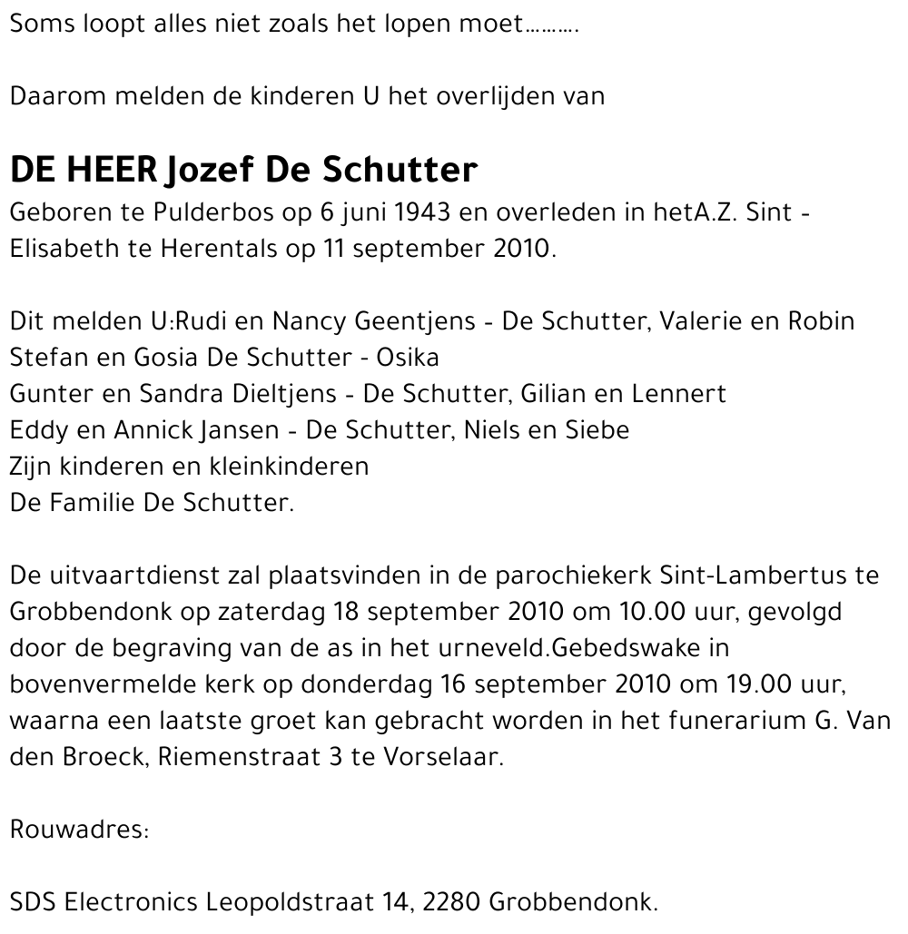 Jozef De Schutter