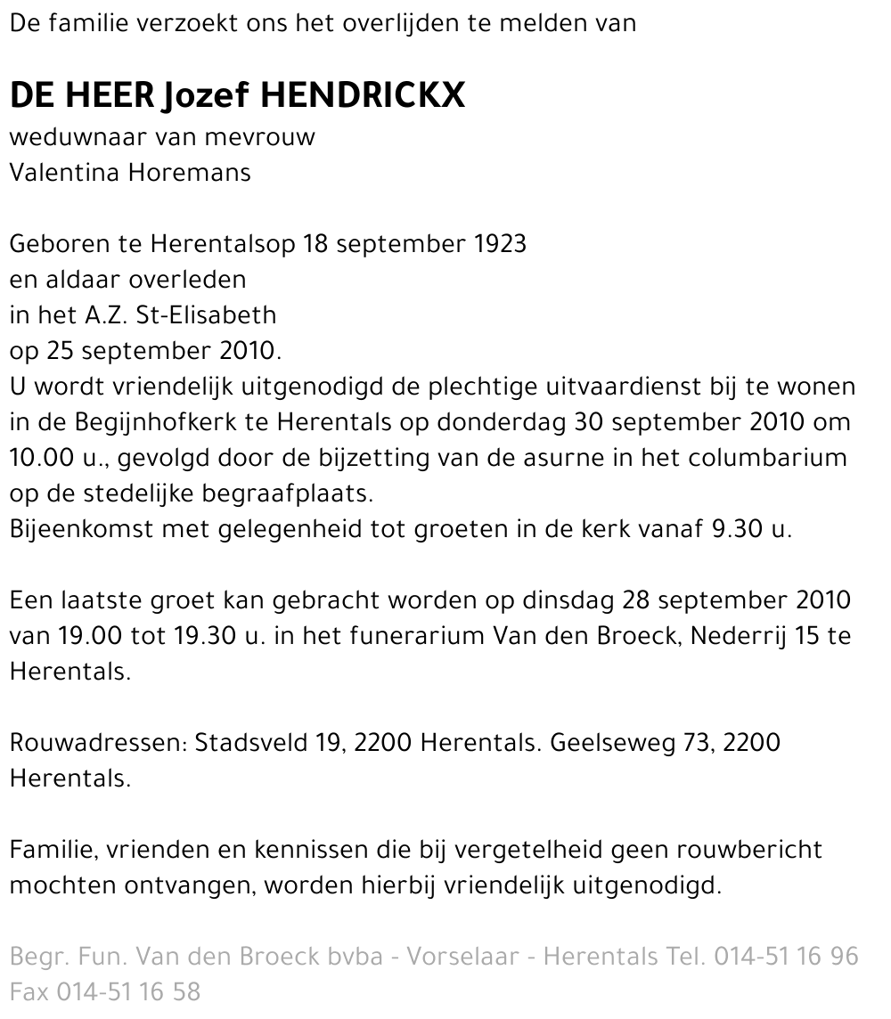 Jozef Hendrickx