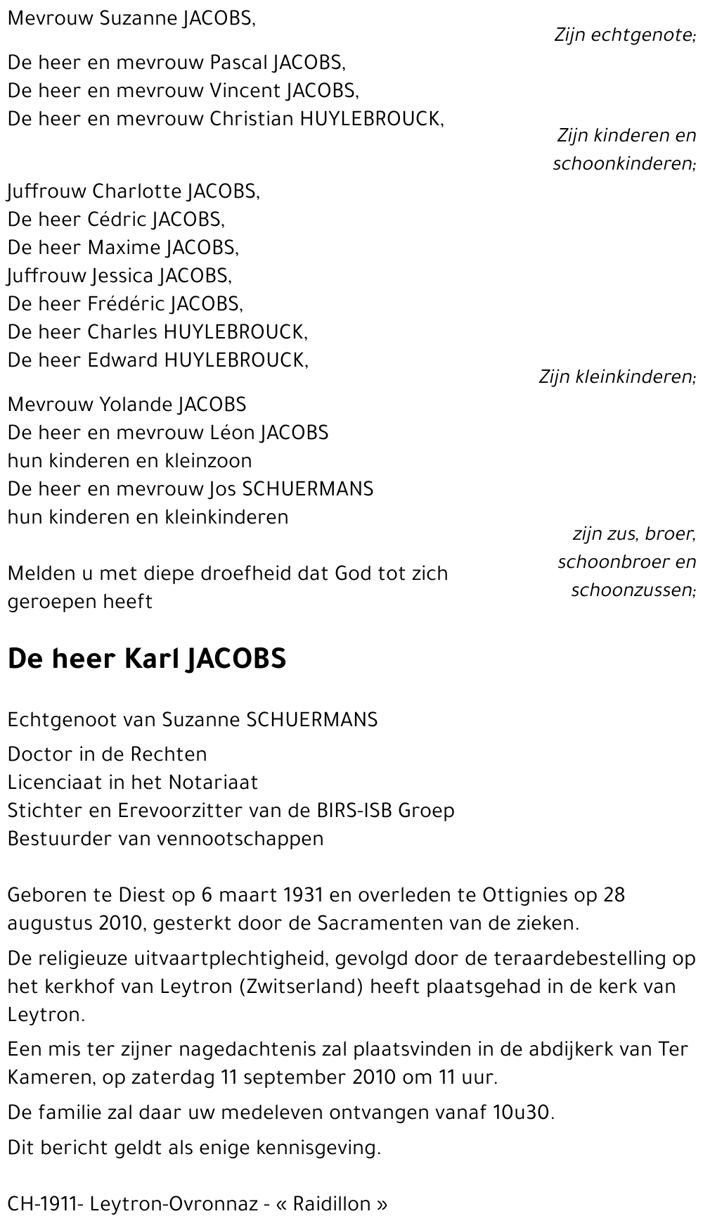 Karl JACOBS