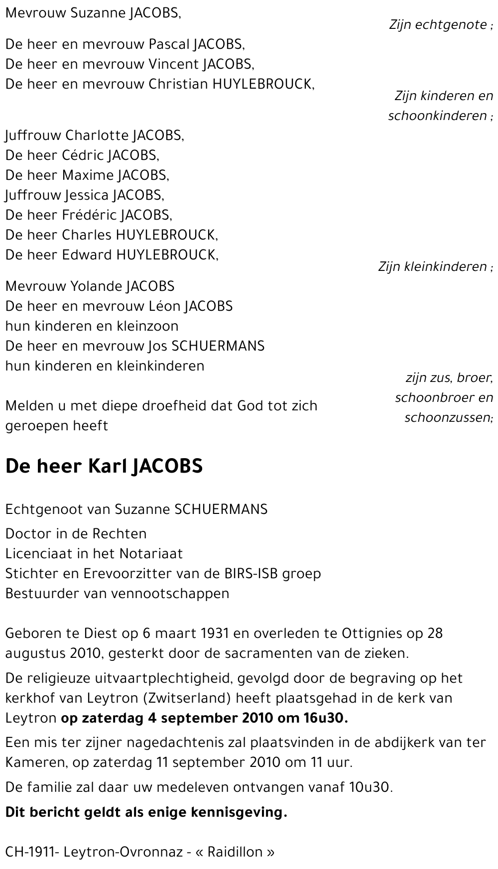 Karl JACOBS