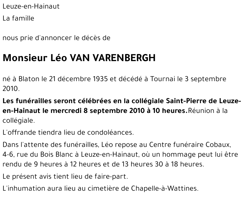 Léo Van Varenbergh