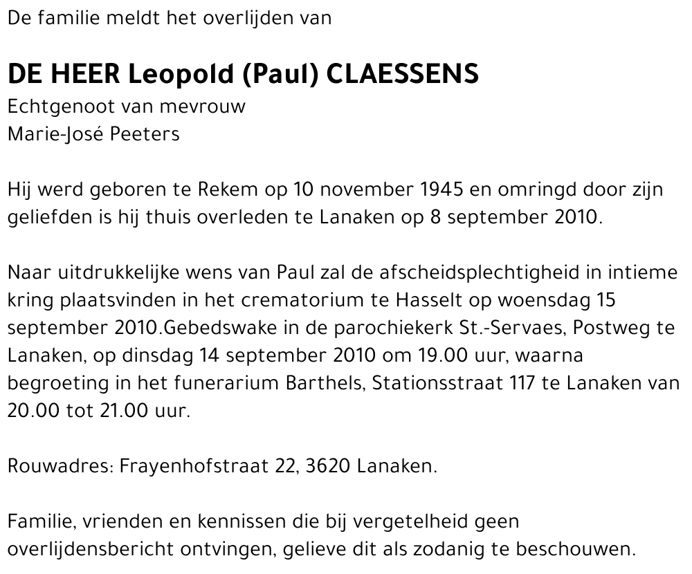 Leopold Claessens
