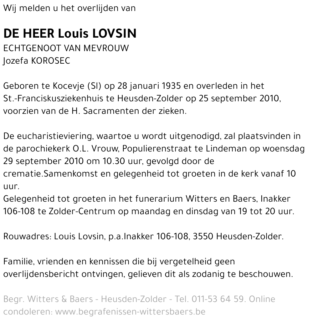 Louis Lovsin