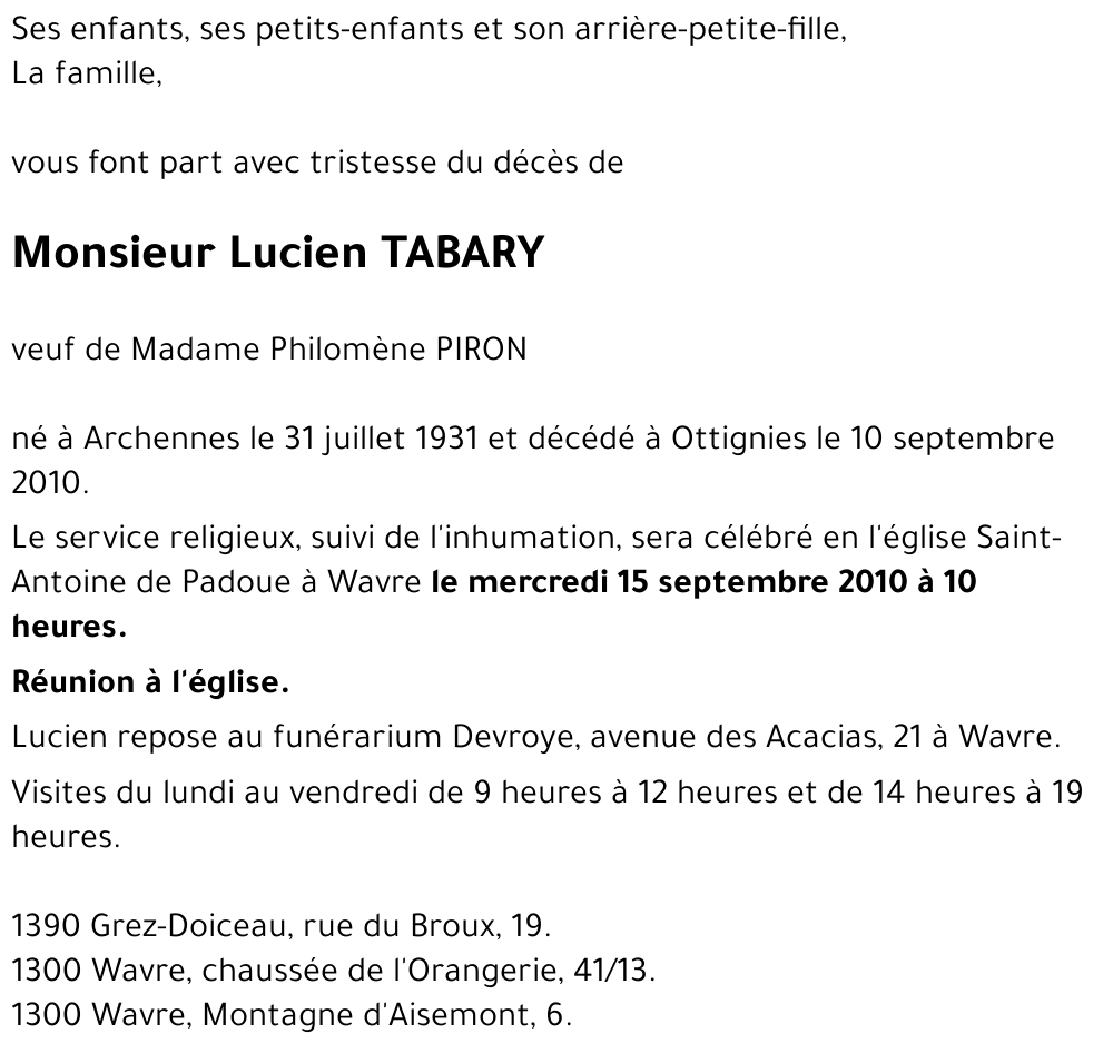 Lucien TABARY