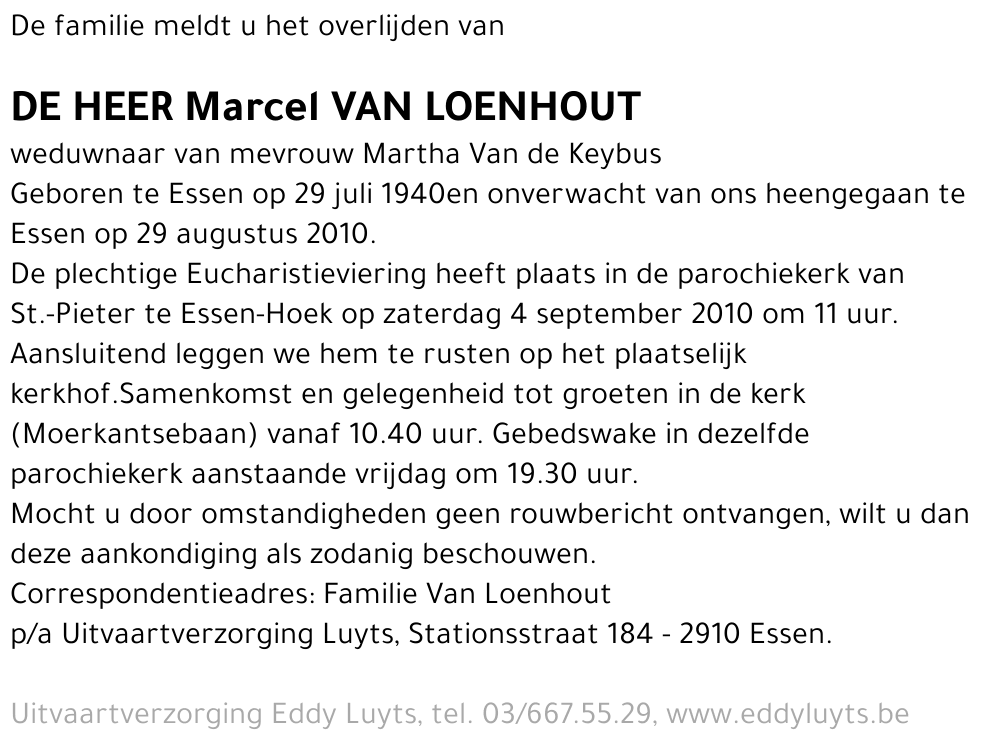 Marcel Van Loenhout