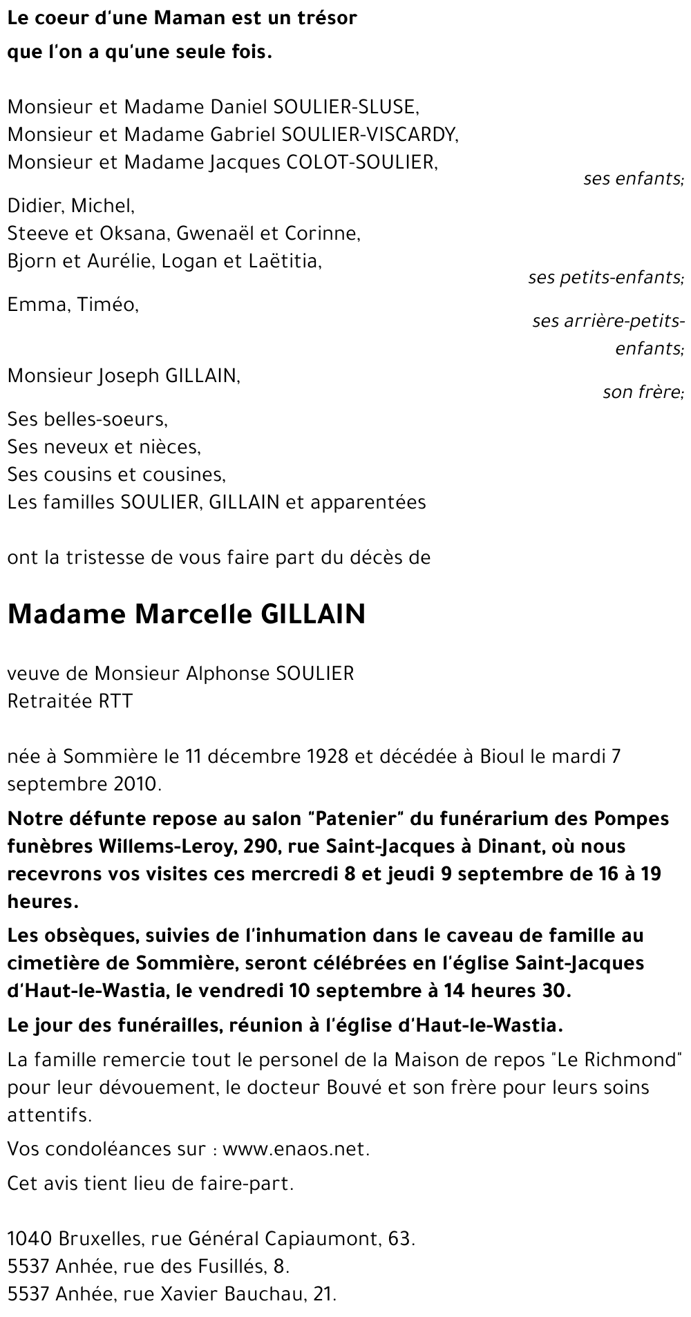 Marcelle GILLAIN
