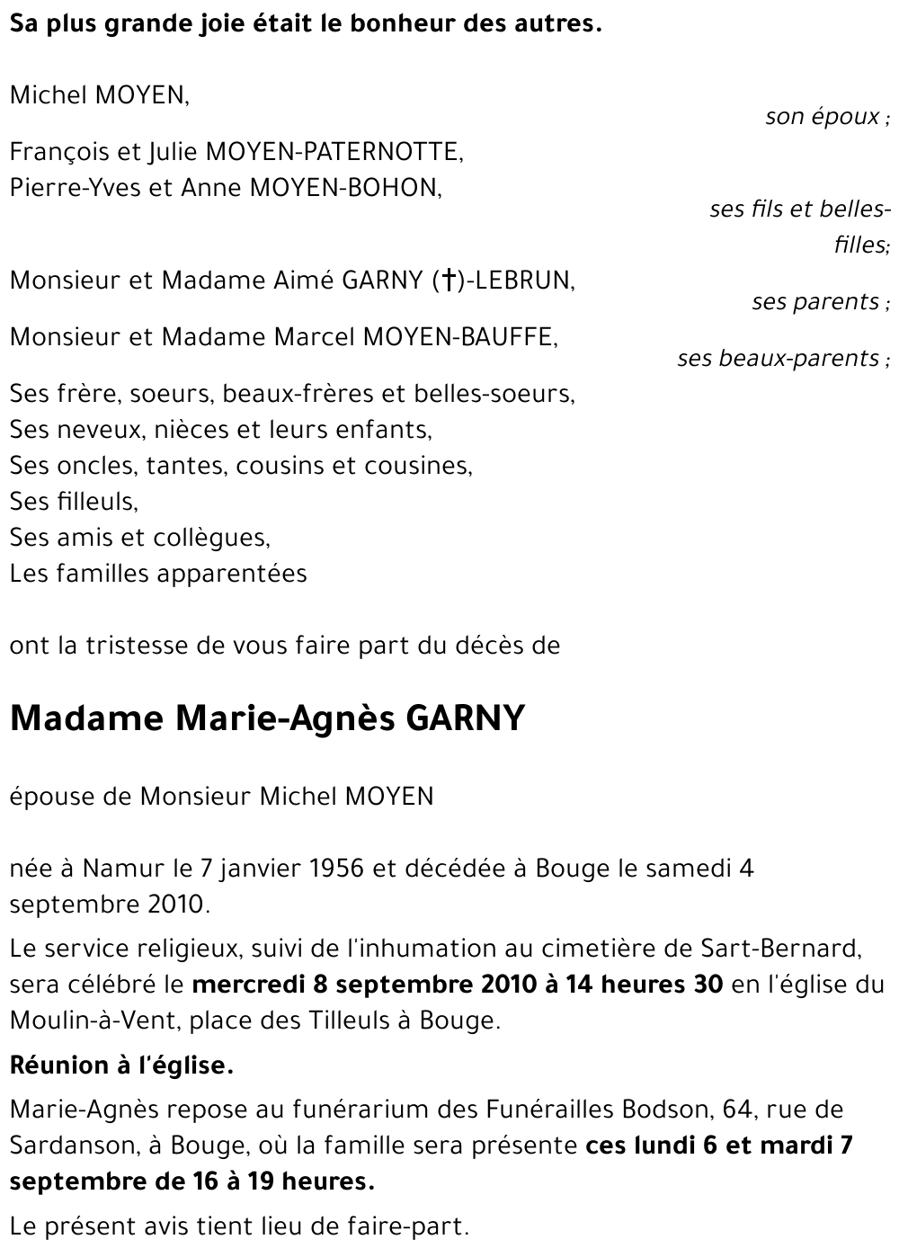 Marie-Agnès GARNY