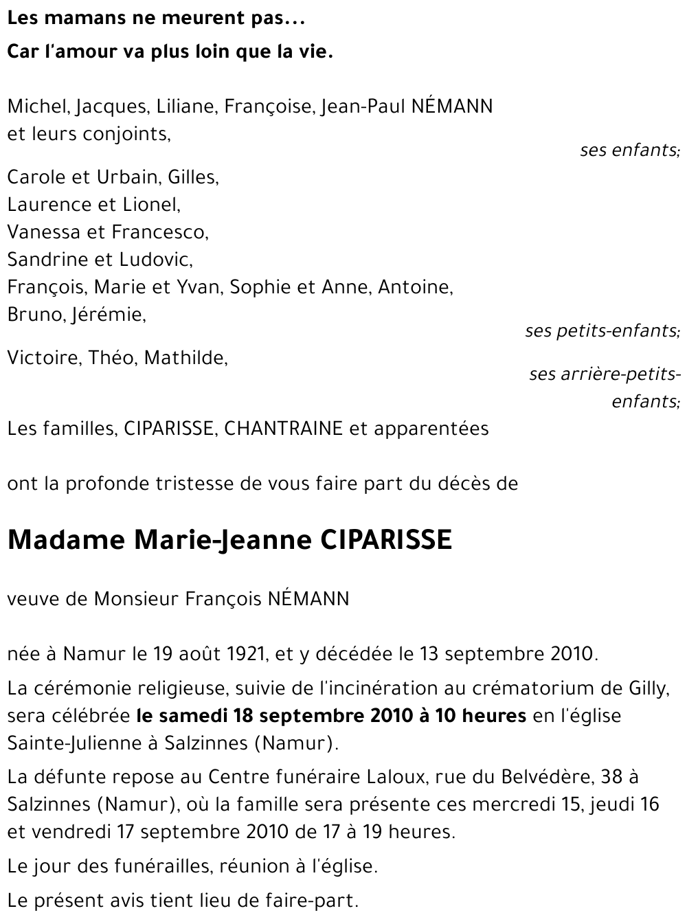 Marie-Jeanne CIPARISSE