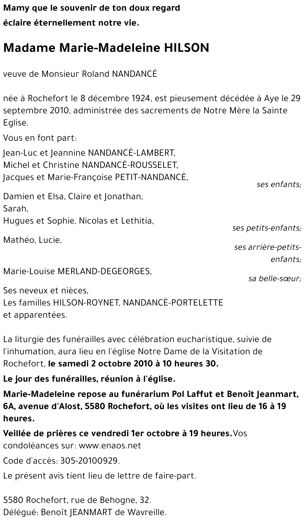 Marie-Madeleine HILSON