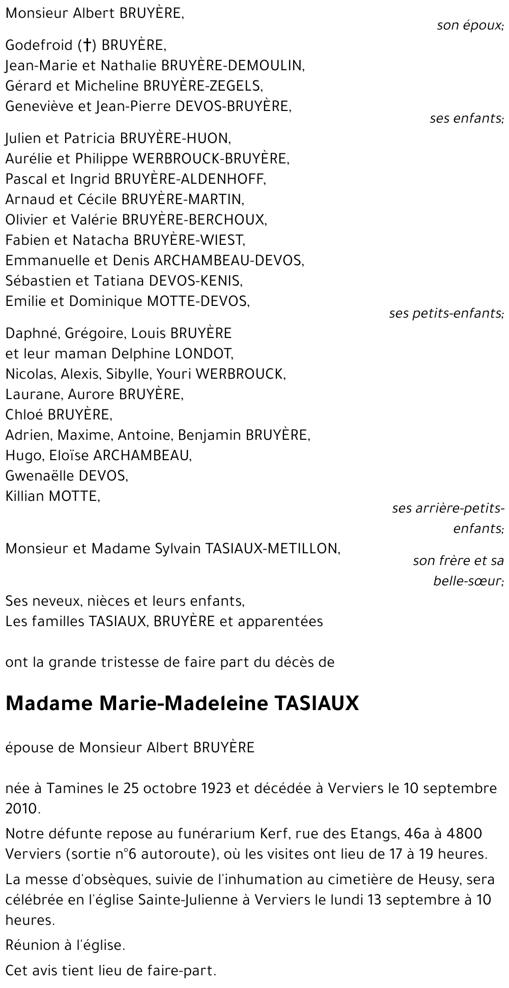 Marie-Madeleine TASIAUX