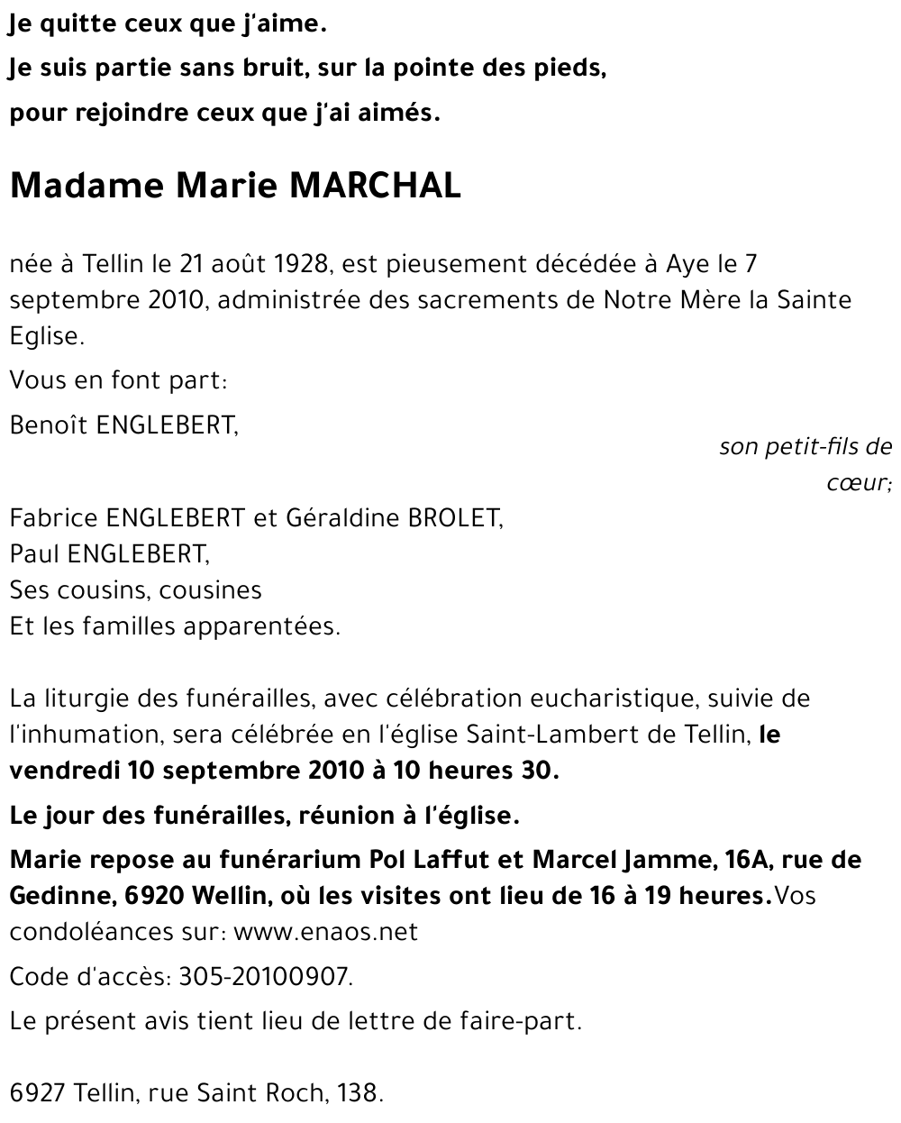 Marie MARCHAL