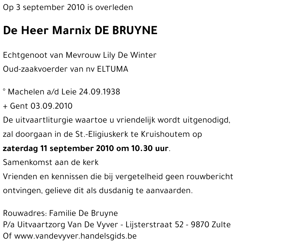 Marnix DE BRUYNE