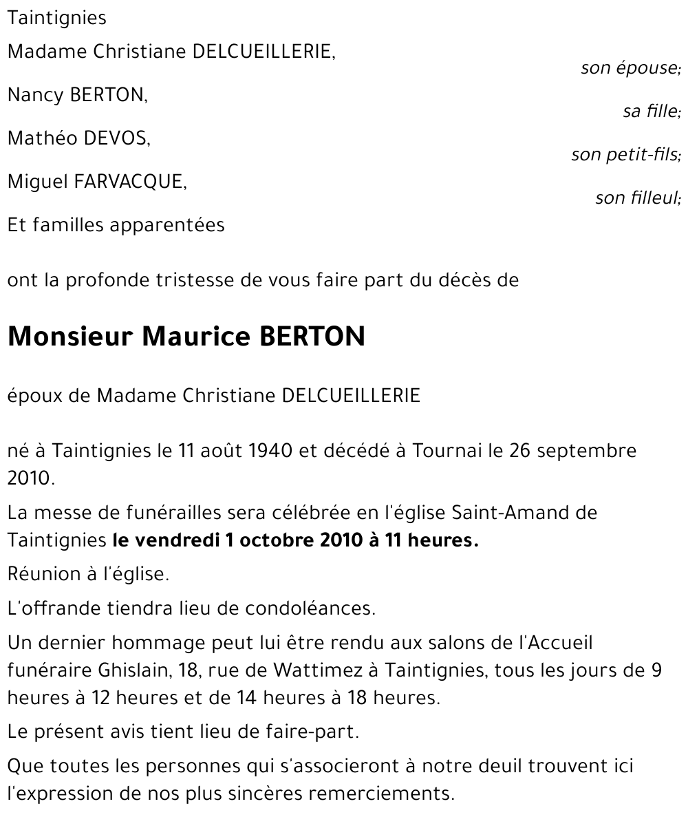 Maurice BERTON